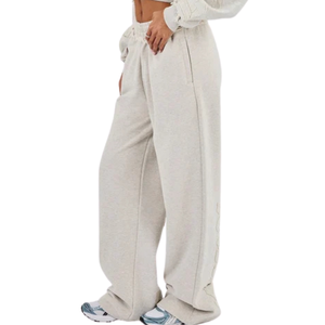 Conjunto de chándal corto con capucha y cremallera completa para mujer, pantalones de pierna ancha con cintura con cordón, conjunto de dos piezas relajado, ropa casual de calle y descanso. - Product Image 6