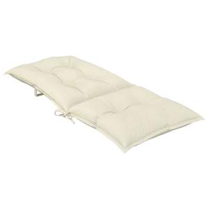 Lot de 2 coussins de chaise à dossier haut couleur crème, coussins d'extérieur avec rembourrage en fibre creuse de polyester PP - Product Image 5