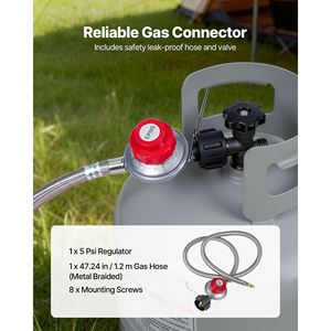Fornello a Gas Propano LPG a Bruciatore Singolo 100.000 BTU, Fornello da Esterno in Acciaio al Carbonio Resistente ad Alta Efficienza per Campeggio e Barbecue - Product Image 5