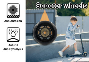 Roues de trottinette en PU haute résilience 60 mm 78A, souples et résistantes à l'usure pour la conduite en extérieur - Product Image 6