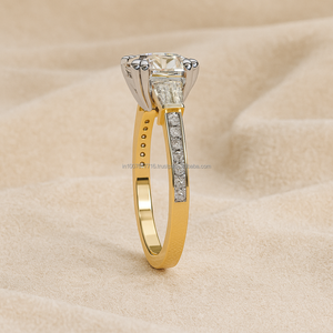 Anillo de Compromiso de Lujo 2025, Oro Sólido de 14K, Personalizado, Alta Calidad, Diamante Moissanita de 2.40 Quilates, Certificado IGI, Perfecto para Aniversario - Product Image 3