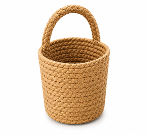 Handwoven Natural Jute <b>Wall</b> Hanging Storage <b>Basket</b> with Handle Rustic Woven Organizer for Home Kitchen Bathroom Living Room <b>Wall</b> - Product Image 1
