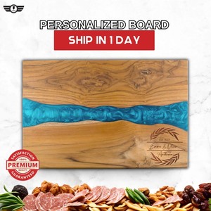 Tabla de Cortar de Madera de Teca Pintada a Mano - Diseño Artesanal Indio de Mandala al por Mayor - Product Image 4