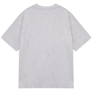 T-shirt Homme Oversize à Manches Courtes Gris Mélange avec Motif Graphique sur le Devant en Coton Décontracté Streetwear Vente en Gros Fournisseur OEM - Product Image 2