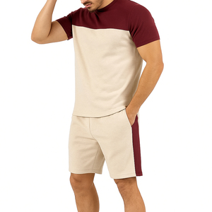Conjunto de Camiseta y Pantalones Cortos Deportivos Transpirables para Hombre, con Logotipo Personalizado, Estilo Casual de Verano, Dos Piezas, 100% Algodón - Product Image 2