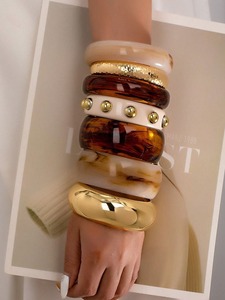 Pulsera artística de resina de lujo para mujer, brazaletes de resina de primera calidad de estilo elegante para mujer, accesorios de moda - Product Image 3