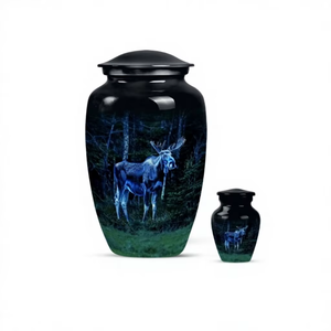 Urne funéraire artisanale Eternal Harmony, grande urne commémorative pour cendres humaines, finition élégante, sac en velours, fabrication OEM ODM. - Product Image 6