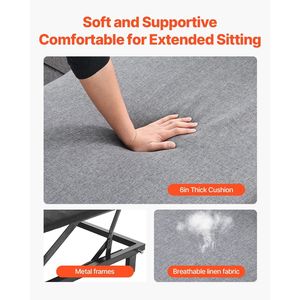 Divano Letto Convertibile a U con 6 Posti, Chaise Longue Doppia, 2 Tasche Laterali, 2 Cuscini, Costruzione Resistente ed Elegante - Product Image 5