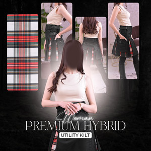 Women's Scottish Hybrid Kilt Dress Stewart Tartan Clan Pleated Cargo <b>Pocket</b> Kilts Wholesale Manufacturer - Product Image 2