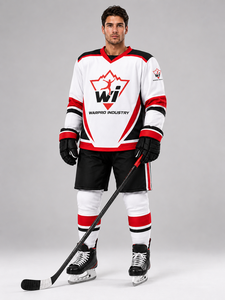 Tenue de hockey sur glace, kit d'équipe entièrement sublimé, maillot et pantalon de qualité supérieure, tissu durable et respirant pour jeunes et adultes - Product Image 1