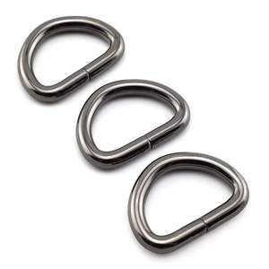 Anneaux en D métalliques robustes en gros, noirs, en forme de D, pour sacs, ceintures et accessoires de quincaillerie pour porte-clés et colliers de chien - Product Image 4
