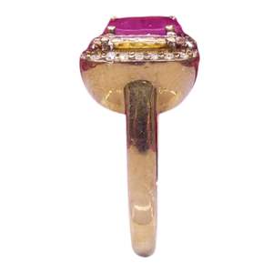 แหวนเงินแท้ 925 ชุบทอง ประดับพลอยทัวร์มาลีน ทรงโบราณ สำหรับทุกเพศ สั่งซื้อขั้นต่ำน้อย - Product Image 4