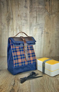 Sac à déjeuner unisexe en toile et cuir personnalisable, grande capacité, isotherme, sac fourre-tout portable pour pique-nique - Product Image 2