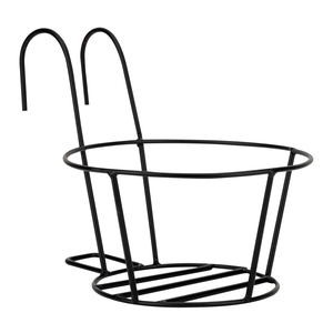 Heavy Duty Iron Hanging Balcony Planter <b>Basket</b> Metal Flower Pot Holder Railing Hanging <b>Plant</b> Stand Outdoor Indoor Garden Decor - Product Image 1