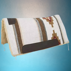 Cojín de sillín de estilo inglés azul marino manta de lana de doma occidental con forro de polialgodón de cuero manta para montar a caballo - Product Image 3