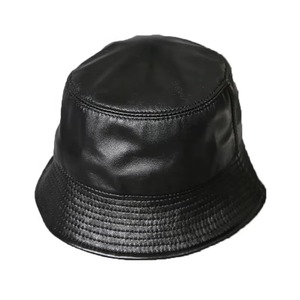 Sombrero de Pescador Unisex de Cuero PU Negro, Ajustable, Estilo Casual para Viajes y Actividades al Aire Libre - Product Image 6