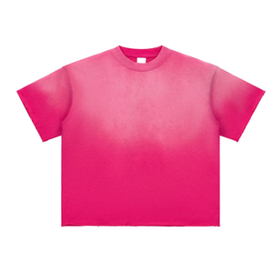 เสื้อยืดคอกลมแขนสั้นผู้ชายทรงโอเวอร์ไซส์ สีดำ ผ้าฝ้าย ดีไซน์เรียบง่าย สีพื้น ทอแบบเรียบ - Product Image 6