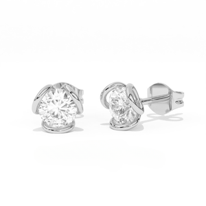Aretes Aarinya Helix Modernos Contemporáneos con Diamantes en Espiral, Oro de 18K, Diamantes Cultivados en Laboratorio con Certificación IGI, Regalo para Fiestas - Product Image 6