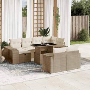 Ensemble de canapés de jardin beige - Product Image 1