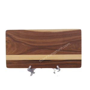 Tabla de Cortar Redonda de Madera con Asa, Diseño de Grano de Madera Natural, Tabla de Cocina Hecha en Vietnam - Product Image 6
