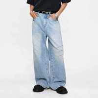 Jeans baggy, coupe ample, pantalon en denim confortable, style streetwear pour hommes et femmes, à porter au quotidien