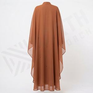 Abaya Islámica Elegante y Moderna con Cuentas, Vestido Musulmán para Mujer, Kaftan, Color Personalizado, Diseño Personalizado - Product Image 2