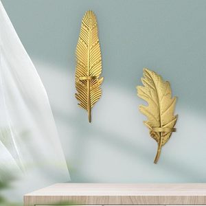 เชิงเทียนติดผนังรูปใบไม้สีทองสำหรับตกแต่งงานแต่งงานและบ้าน - Product Image 4