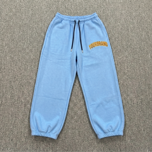 Casual Wear Women's Sweat Pant Wide Leg Flares Baggy Sweatpants Side Piping Knitted Embroidery Sweat <b>Track</b> Pants for Women - Product Image 1