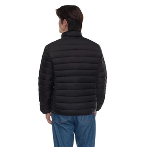 Veste matelassée tendance en toile à col montant et fermeture éclair intégrale, respirante, coupe-vent, pour le sport de plein air, veste d'hiver avec logo frontal pour homme - Product Image 5
