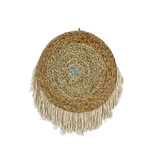 Décoration murale en herbe de mer naturelle, tissée à la main, style bohème, rustique, pour la maison - Product Image 3