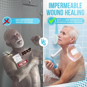 Benda sterile in garza bordata per la cura di ferite di grandi dimensioni con bordo adesivo morbido - Product Image 3