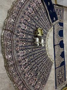 LAHENGA CHOLI DUPATTA BUTTER <b>FLY</b> <b>NET</b> SEQUNCE EMBROIDERY WITH CANCAN & CANVAS PATTA - Product Image 5