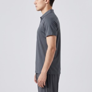 Conjunto de Dos Piezas Personalizado para Hombre, Camiseta de Manga Corta y Pantalones de Verano, Tejido de Poliéster Liso Teñido, 500g, Diseño Sólido - Product Image 4
