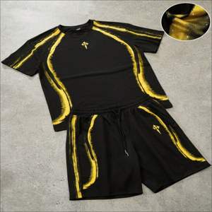 Camiseta y Pantalones Cortos Oversize de Moda para Hombre 2026, Camiseta de Impresión 3D de Gran Gramaje y Pantalones Cortos a Juego, Ropa Urbana, Fabricante Mayorista. - Product Image 1