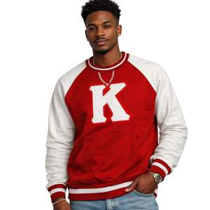 Kappa Alpha Psi White <b>Red</b> Chenille Crewneck True To Size Premium Fleece Embroidered Greek Letter Crest Fraternity Apparel - Product Image 1