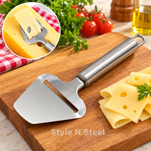 ที่ตัดชีสสแตนเลสแบบมีรูแขวนสำหรับเขียงชีสในครัว - Product Image 2