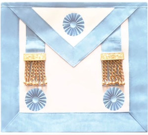 ผ้ากันเปื้อนพระอาจารย์แบบสก็อต  หนังเทียม  ตกแต่งพู่ห้อย  ขนาด 39x33 ซม.  เมมฟิส-มิสไรม์ หนังพรีเมียม  ปักด้วยเครื่องจักร  ชุดเครื่องราชอิสริยาภรณ์ - Product Image 3