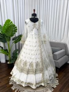 Indian Traditional Trendy Gown in Thread and Sequence Work in Soft <b>Net</b> for Wedding Occasion and Festive Functions for Women Wear - Product Image 5