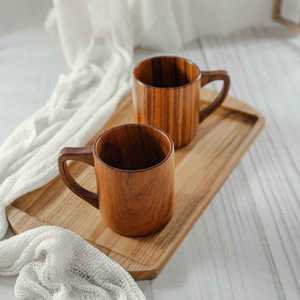 Taza de madera de calidad superior 100% para cerveza, agua, leche, para uso doméstico y en restaurantes, taza de madera para café y té, precio al por mayor. - Product Image 3