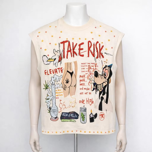 Camisetas Personalizadas 2026 al por Mayor, Ropa de Hombre de Alta Calidad en Tallas Grandes, Camiseta sin Mangas con Estampado de Rayas 100% Algodón, Cuello Redondo - Product Image 2