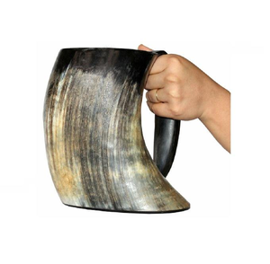 Chope à boire en corne de viking, artisanale, en corne naturelle, style de luxe, pour fête, compatible lave-vaisselle, pour méad, bière, personnalisable - Product Image 5