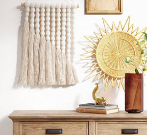 บ้านตกแต่งคอลเลกชันหวายธรรมชาติจักสานวงกลมผนังประติมากรรมแขวนตกแต่งหวายเด็กแขวนผนัง - Product Image 3