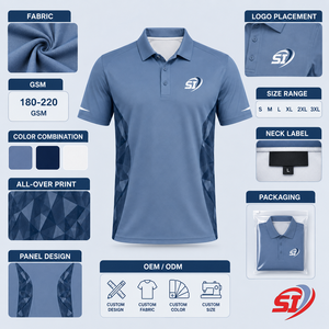Polo Deportivo Geométrico para Hombre, Ligero y de Primera Calidad, Personalizable para Equipos - Product Image 5