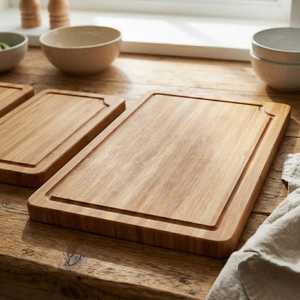 Ensemble de planches à découper en bambou carbonisé, 3 pièces, planches à découper en bois - Product Image 6