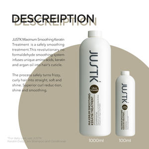 JUSTK Traitement Lissant Professionnel à la Kératine Maximale Protéine de Lissage pour Cheveux - Product Image 2