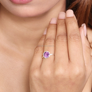 Cincin <span class=keywords><strong>SS925</strong></span> asli batu permata alami minimalis kualitas Premium desain baru untuk wanita hadiah pertunangan perhiasan besar