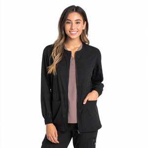 Medical Nursing Scrubs Jacket Knitted 100% Cotton Breathable Comfortable Unisex Hospital Uniform - Product Image 1