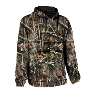 เสื้อฮู้ดกันลมผ้าฟลีซลายพรางสำหรับฤดูหนาวแบบยูนิเซ็กซ์สั่งทำขายส่งจากโรงงาน เสื้อสเวตเชิ้ตสตรีทแวร์สำหรับวิ่งออกกำลังกาย - Product Image 1