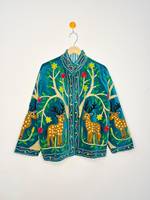 Blouson Bomber en Velours de Luxe Suzani pour Femme, Broderie Artisanale, Léger, Style Bohème, Vêtement Tendance Vintage Automne-Été