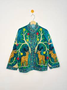 Luxury Velvet Suzani Bomber <b>Jacket</b> <b>Women</b> Artisan Embroidered Lightweight Bohemian Statement Wear Vintage Autumn <b>Summer</b> - Product Image 1